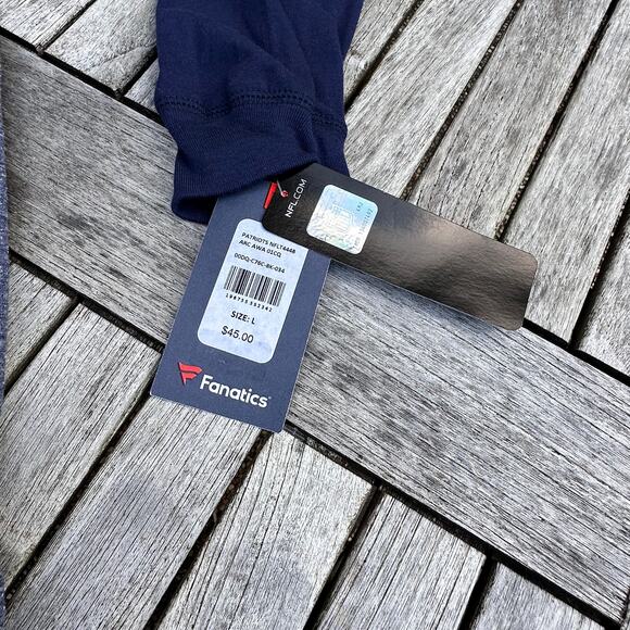 Mens New England Patriots Fanatics Heather Navy Arc Long Sleeve T-Shirt Large - Picture 4 of 12